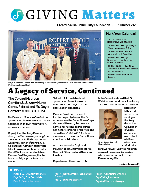 Summer 2026 Newsletter COVER